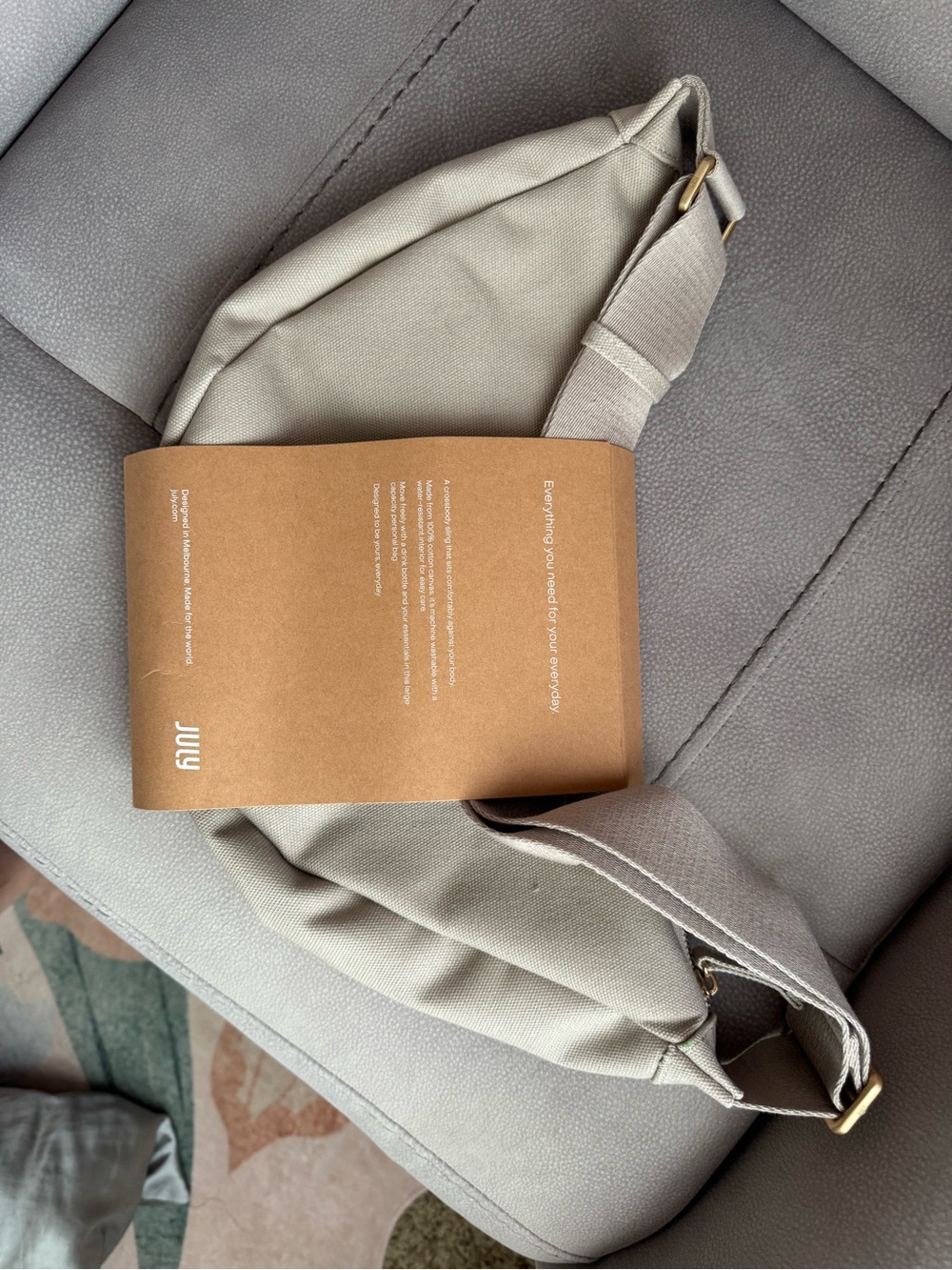 Canvas Belt Bag in Light Beige — Minimal Everyday Carry